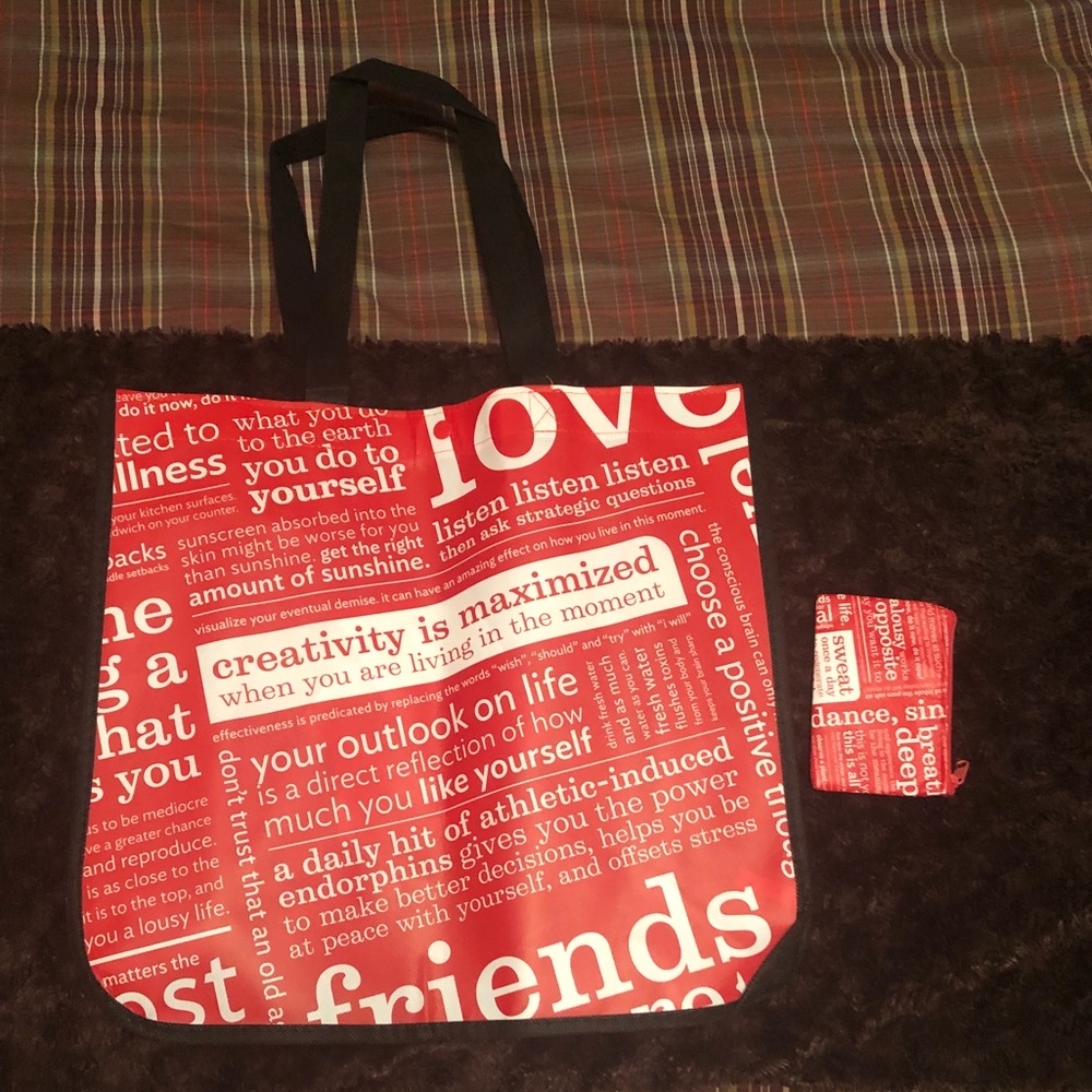 Lululemon large tote with zip around wallet